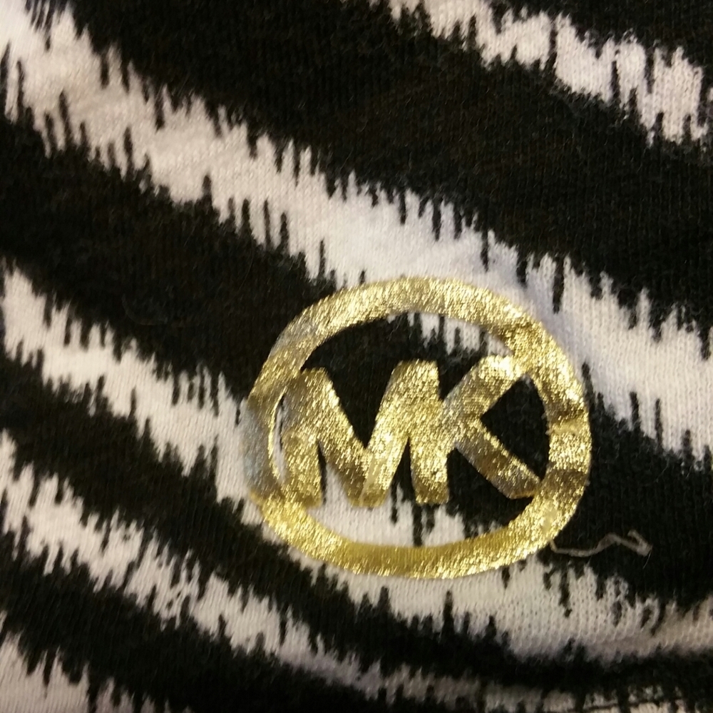 MICHAEL KORS leopard stripe blouse.